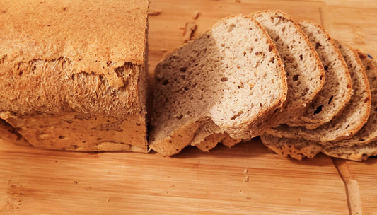 Mix for Low Carb with no added sugar White Bakery 375g Loaf, Coconut, Almond and wheat with 1g Net Carbs Per Slice. 8g protein per 2 slices.